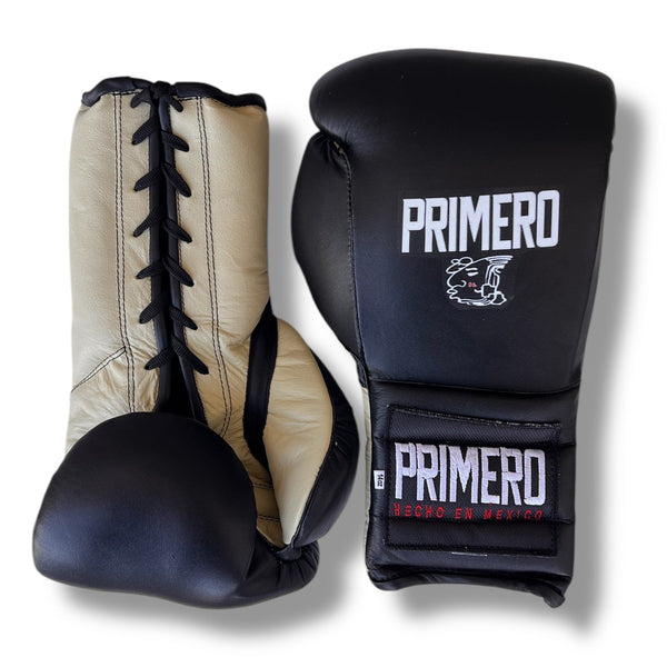 Black and Beige Professional Boxing Gloves