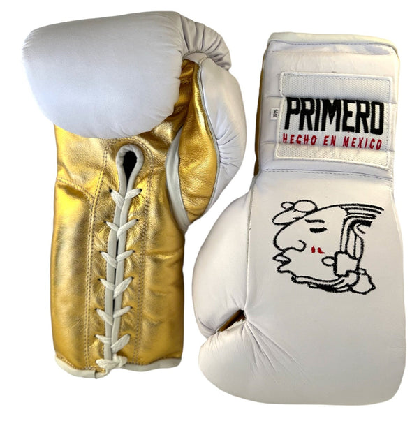 White & Gold Professional Training Gloves