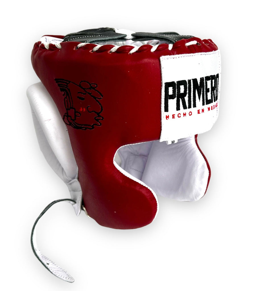 Red & White Headgear – Primero Boxing