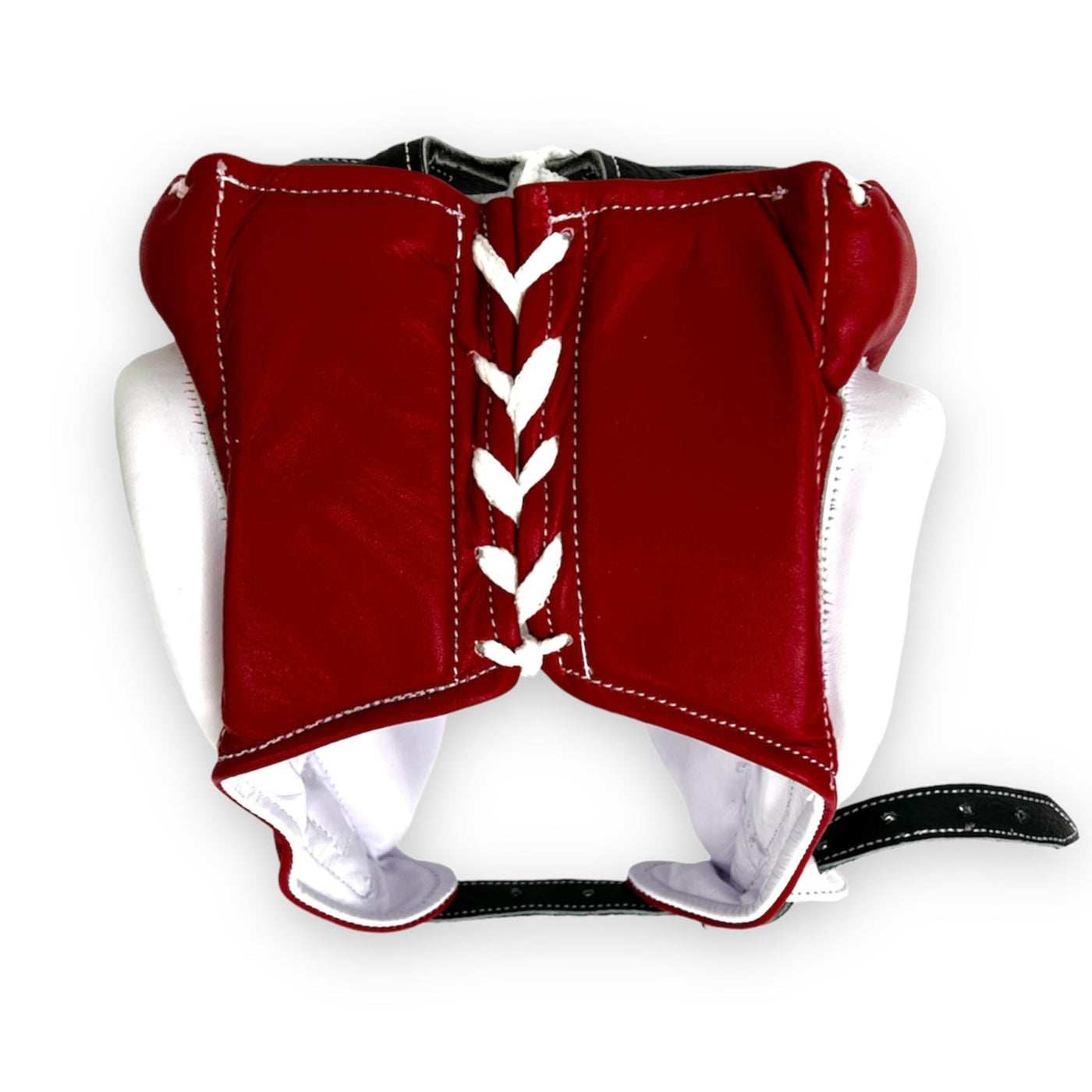 Red & White Headgear – Primero Boxing