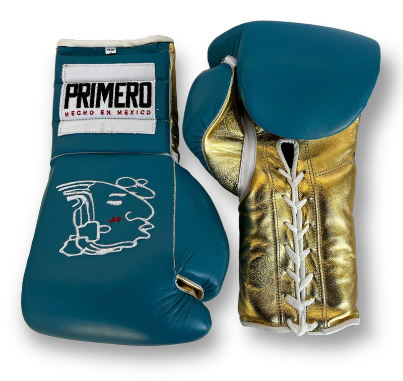 Turquoise & Gold Professional Training Gloves
