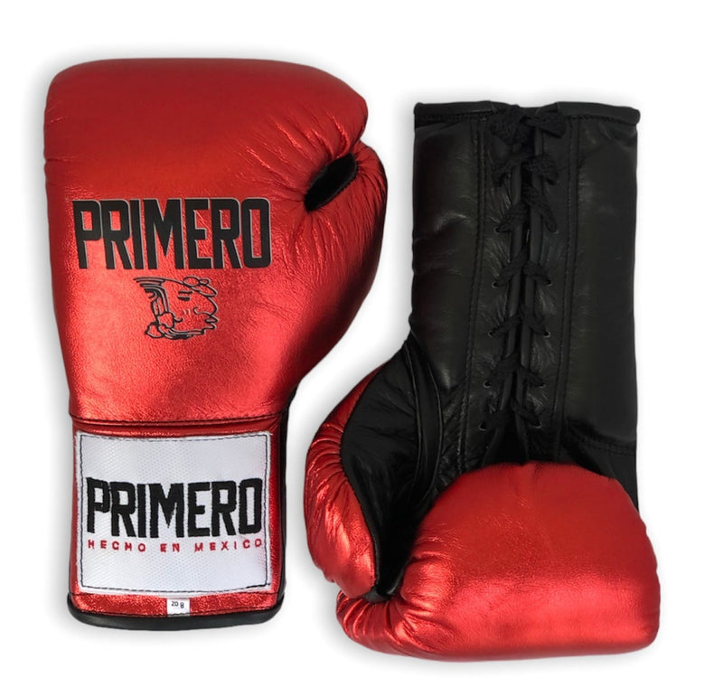 Red Metallic Professional Boxing Gloves