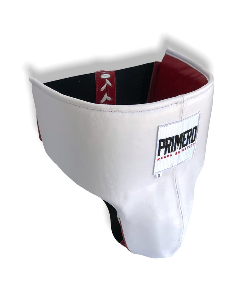 Medium White & Red Groin and Kidney Protector